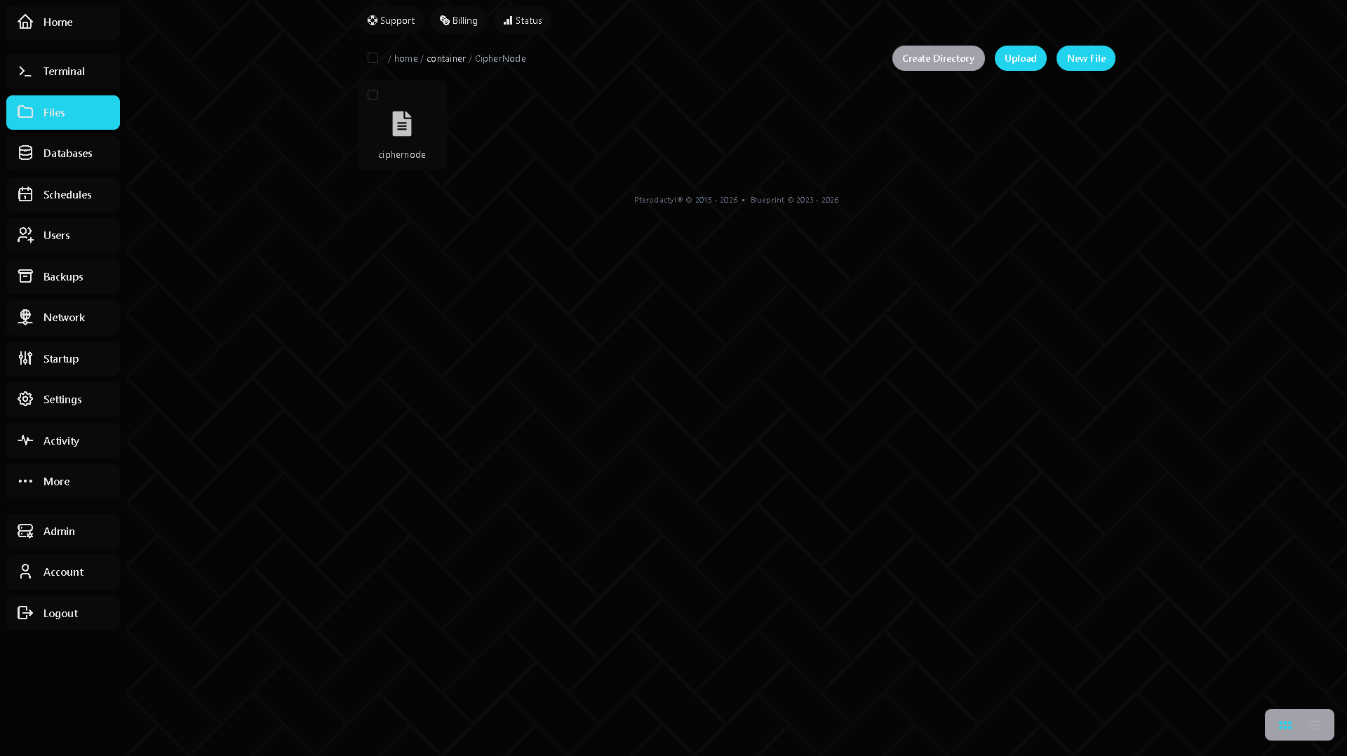 CipherNode panel file manager