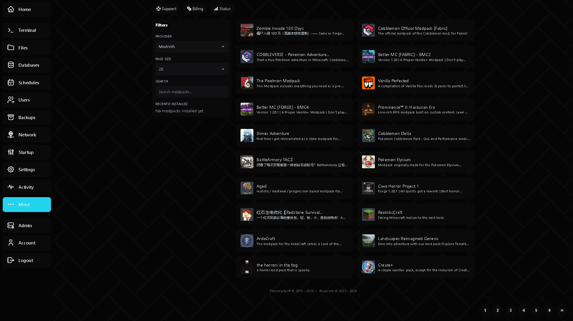 Control Panel View